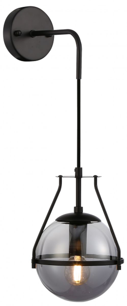 GTV Drop nástenná lampa 1x25 W čierna-dymová OS-DRO4-10-DEC