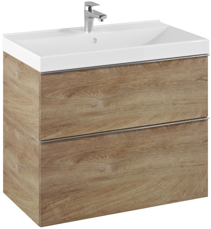 Elita Look skrinka 80x44.9x63.5 cm závesná kúpeľňová skrinka pod umývadlo dub RE010801027050