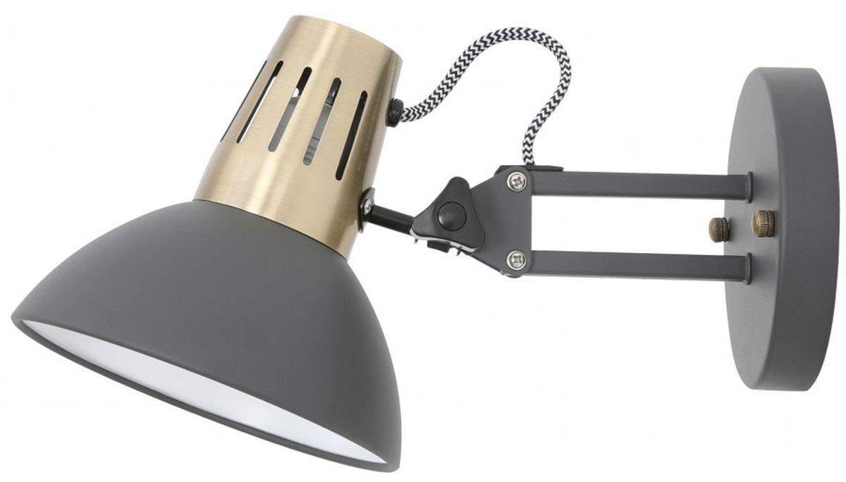 GTV Artemia nástenná lampa 1x40 W čierna-zlatá OS-ART-E27-10-DEC