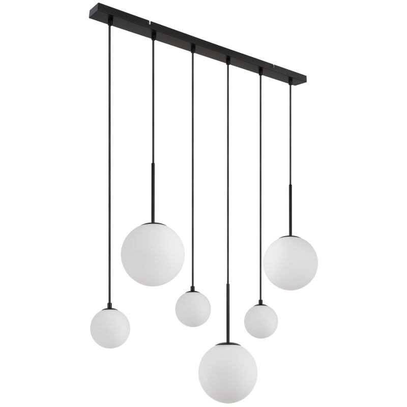 Globo Lighting Hallie závesné svietidlo 6x9 W biela-čierna 15168-6