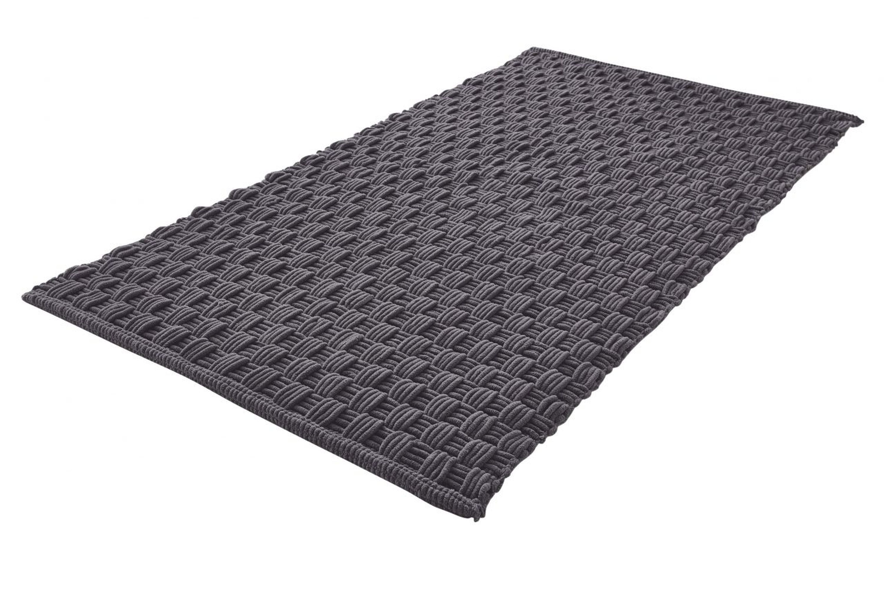 Kleine Wolke Matino koberček do kúpeľne 120x70 cm obdĺžnik sivá 9193905225