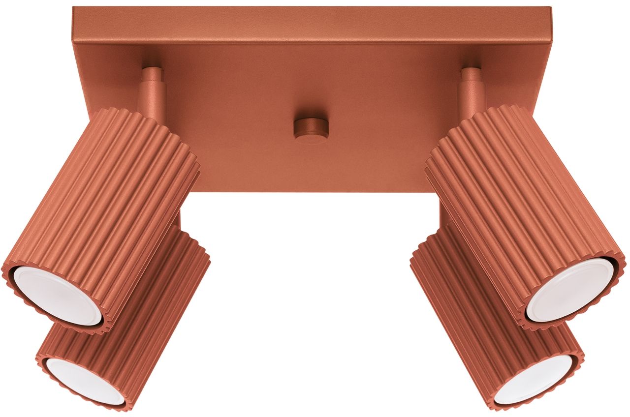 Sollux Lighting Karbon stropné svietidlo 4x10 W červená SL.1640