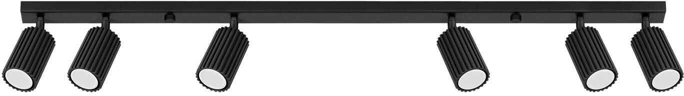 Sollux Lighting Karbon stropné svietidlo 6x10 W čierna SL.1585