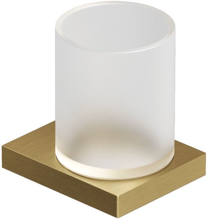 Kludi Vela C pohár na zubnú kefku biela-zlatá 31975N0