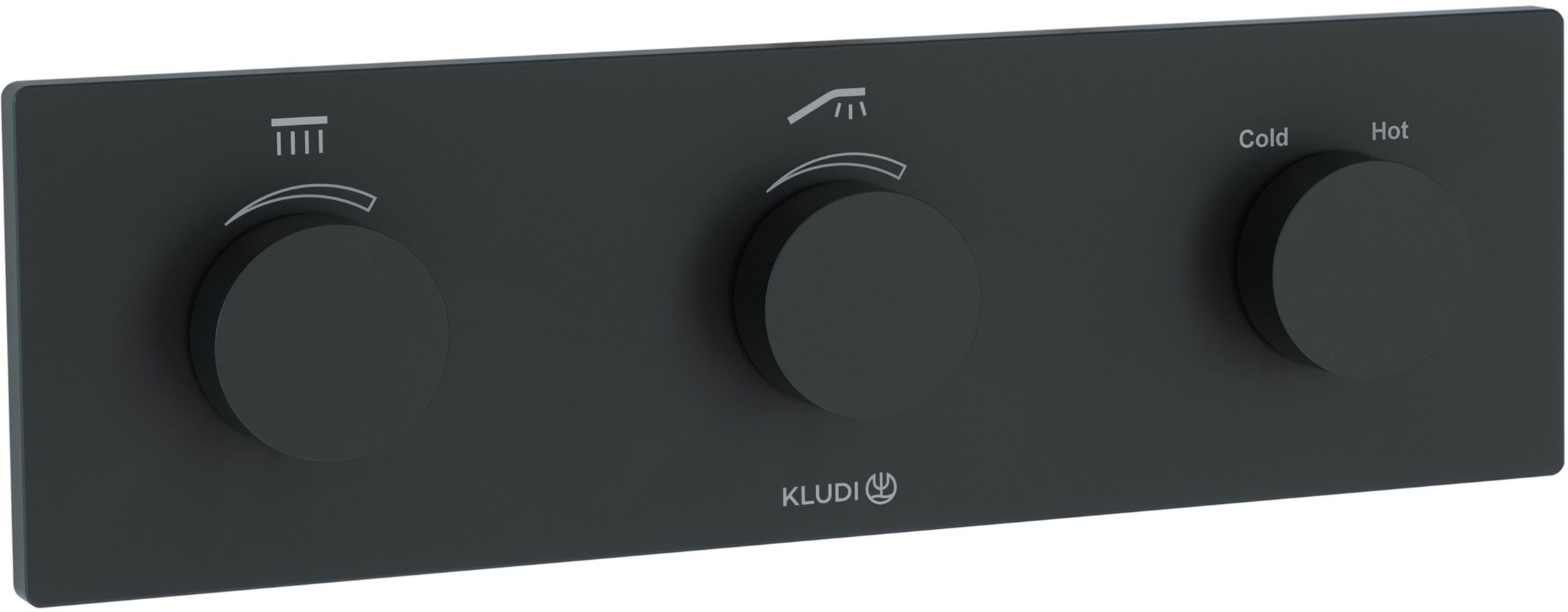 Kludi Pushtronic vaňová/sprchová batéria podomietková s termostatom čierna 3830039-00