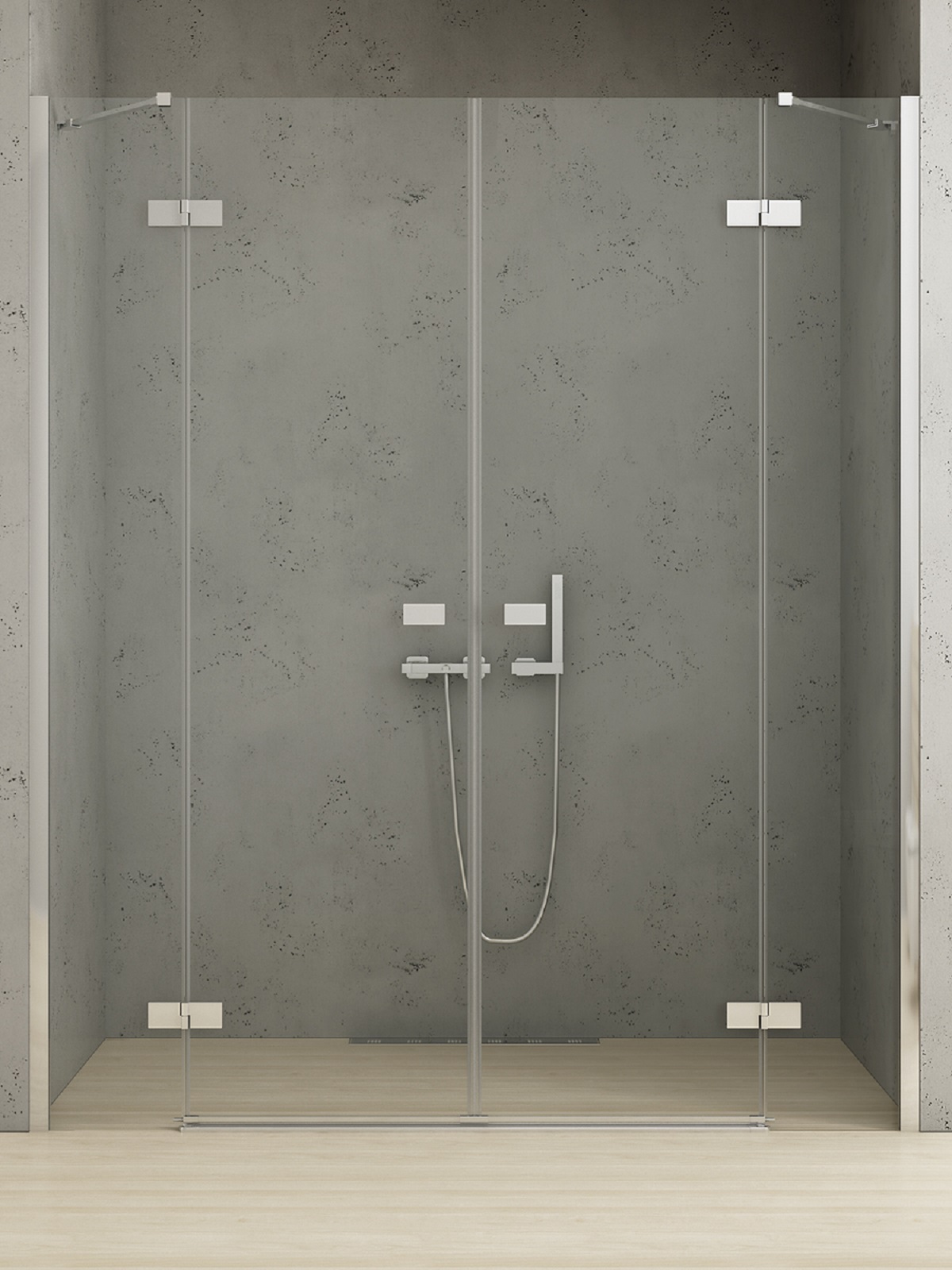 New Trendy Reflexa sprchové dvere 180 cm výklopné chróm lesklá/priehľadné sklo EXK5072