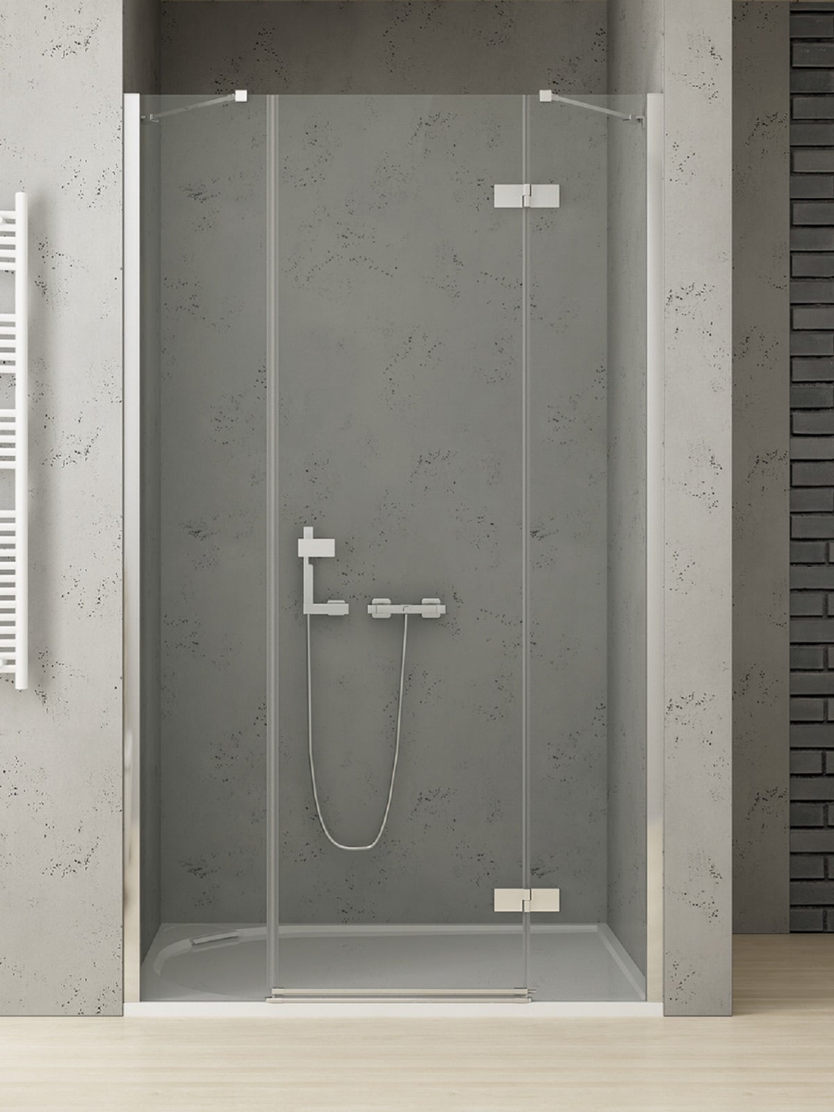 New Trendy Reflexa sprchové dvere 130 cm výklopné chróm lesklá/priehľadné sklo EXK-5078