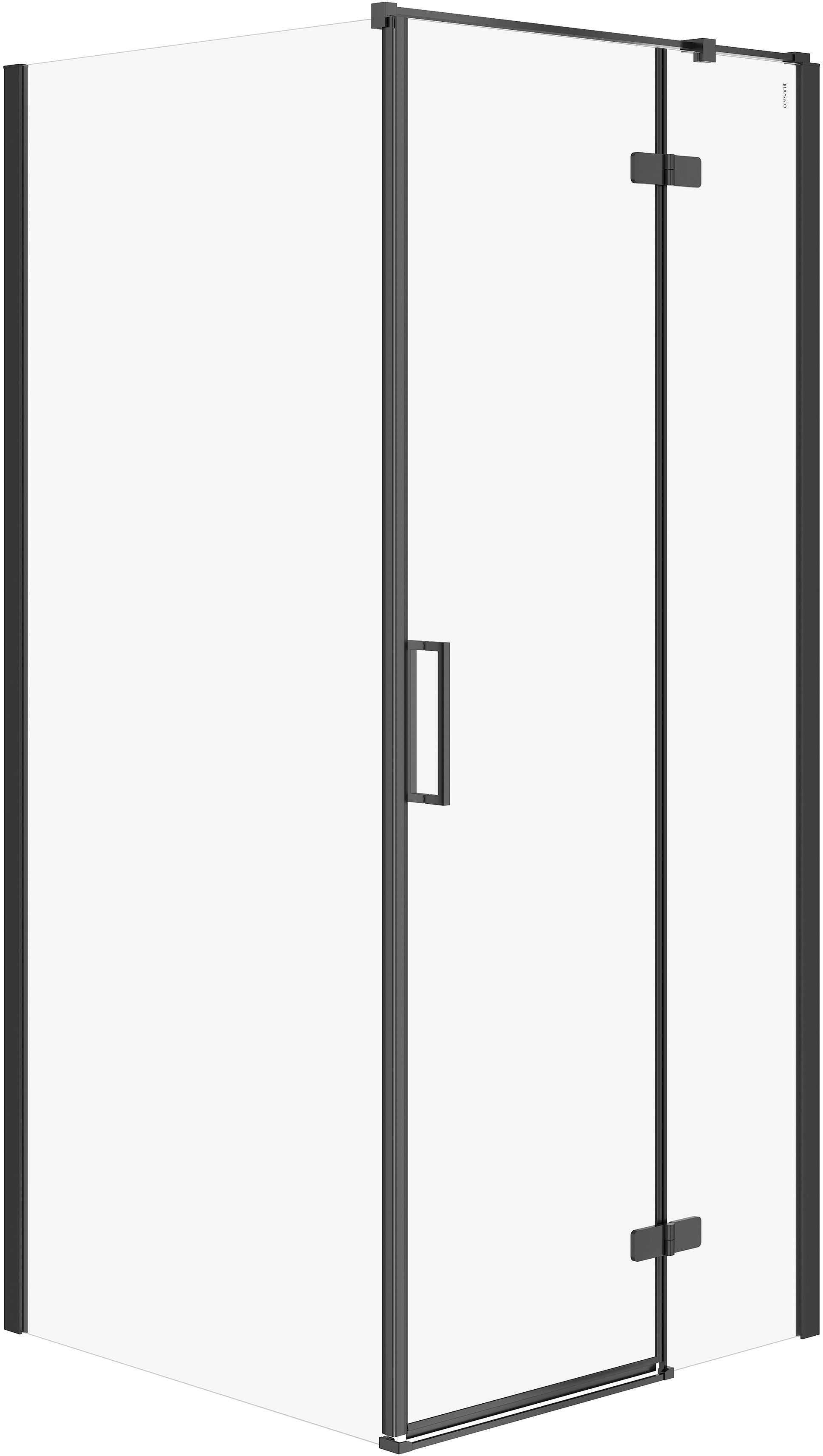 Cersanit City sprchovací kút 90x90 cm obdĺžniková čierna matné/priehľadné sklo S584-103