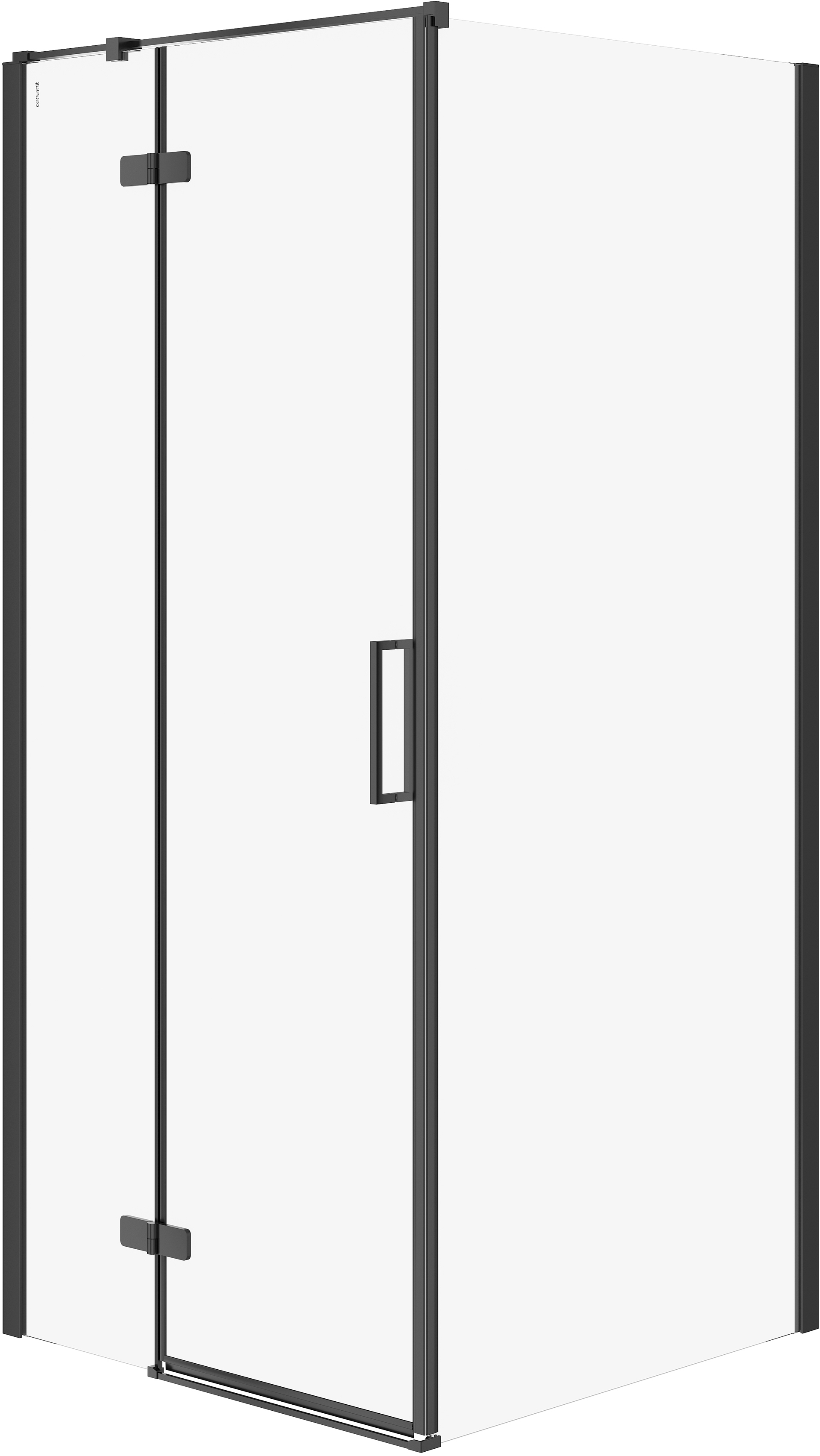 Cersanit City sprchovací kút 90x90 cm obdĺžniková čierna matné/priehľadné sklo S584-102