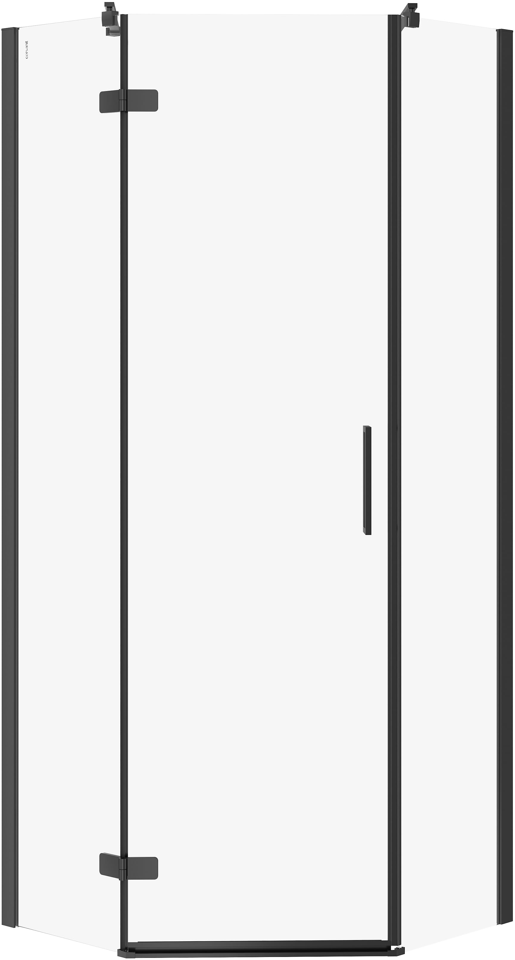 Cersanit City sprchovací kút 80x80 cm čierna matné/priehľadné sklo S584-078