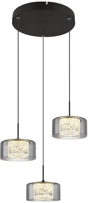 Globo Lighting Fogsy závesné svietidlo 3x24 W čierna 15634-3