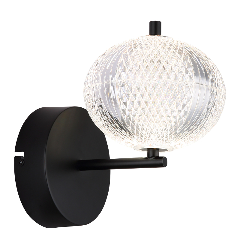 Globo Lighting Aida nástenná lampa 1x7 W čierna 16042W