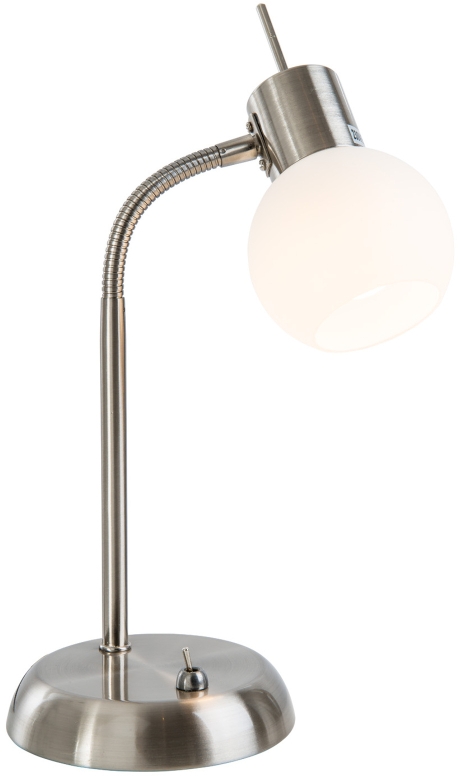 Globo Lighting Loxy stolová lampa 1x5 W biela-nikiel 571601016X