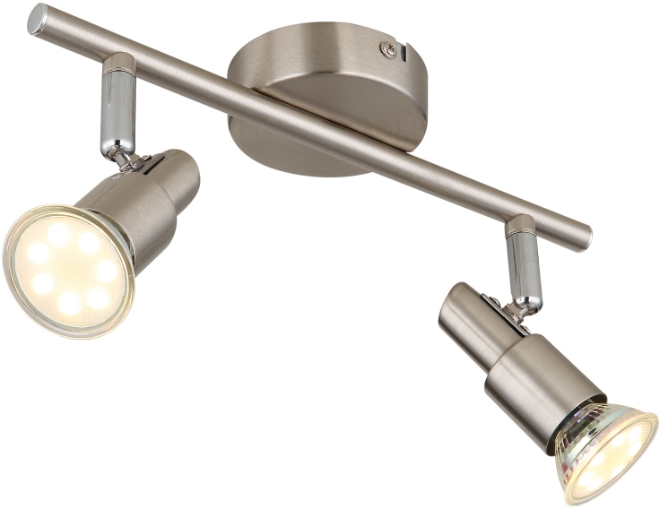 Globo Lighting Kinley nástenná lampa 2x3 W niklová 57385-2