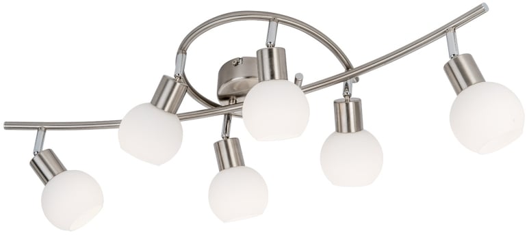 Globo Lighting Loxy závesné svietidlo 6x5 W biela-niklová 671606016X