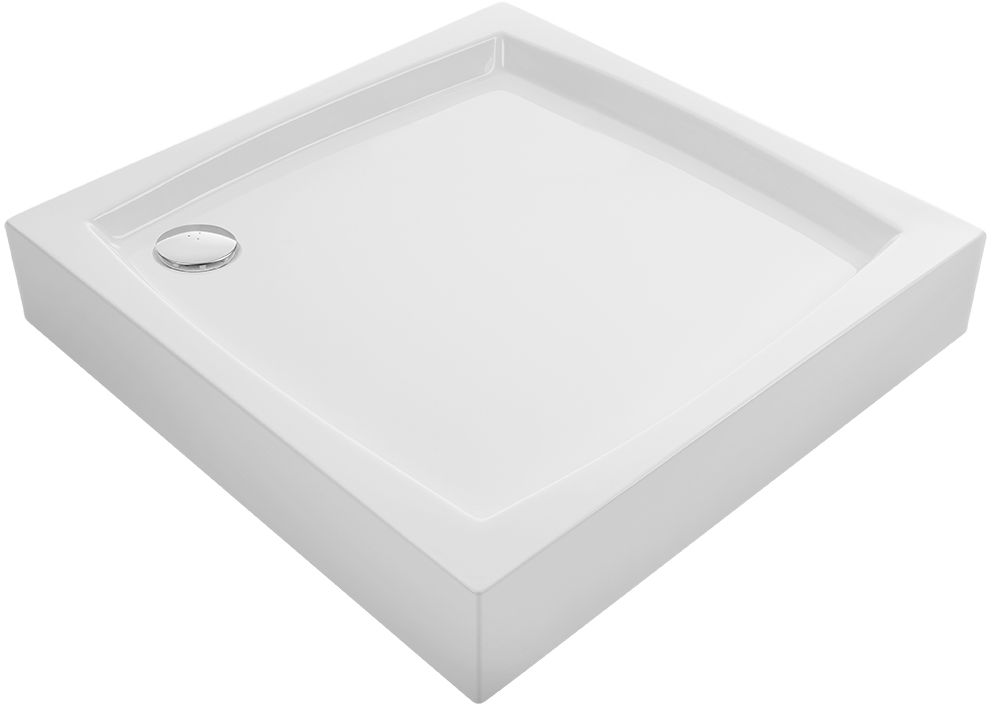 Laveo Bresso štvorcová sprchová vanička 80x80 cm biela JBD_686K