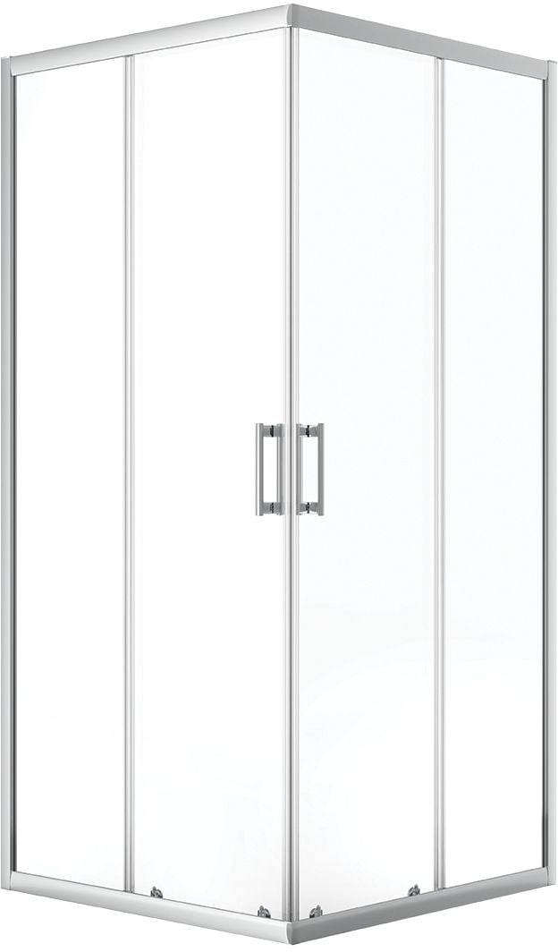 Laveo Bresso sprchovací kút 80x80 cm obdĺžniková chromová lesklé/priehľadné sklo JKD_086K