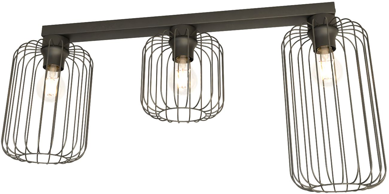 Emibig Barn stropné svietidlo 3x15 W čierna 1367/3