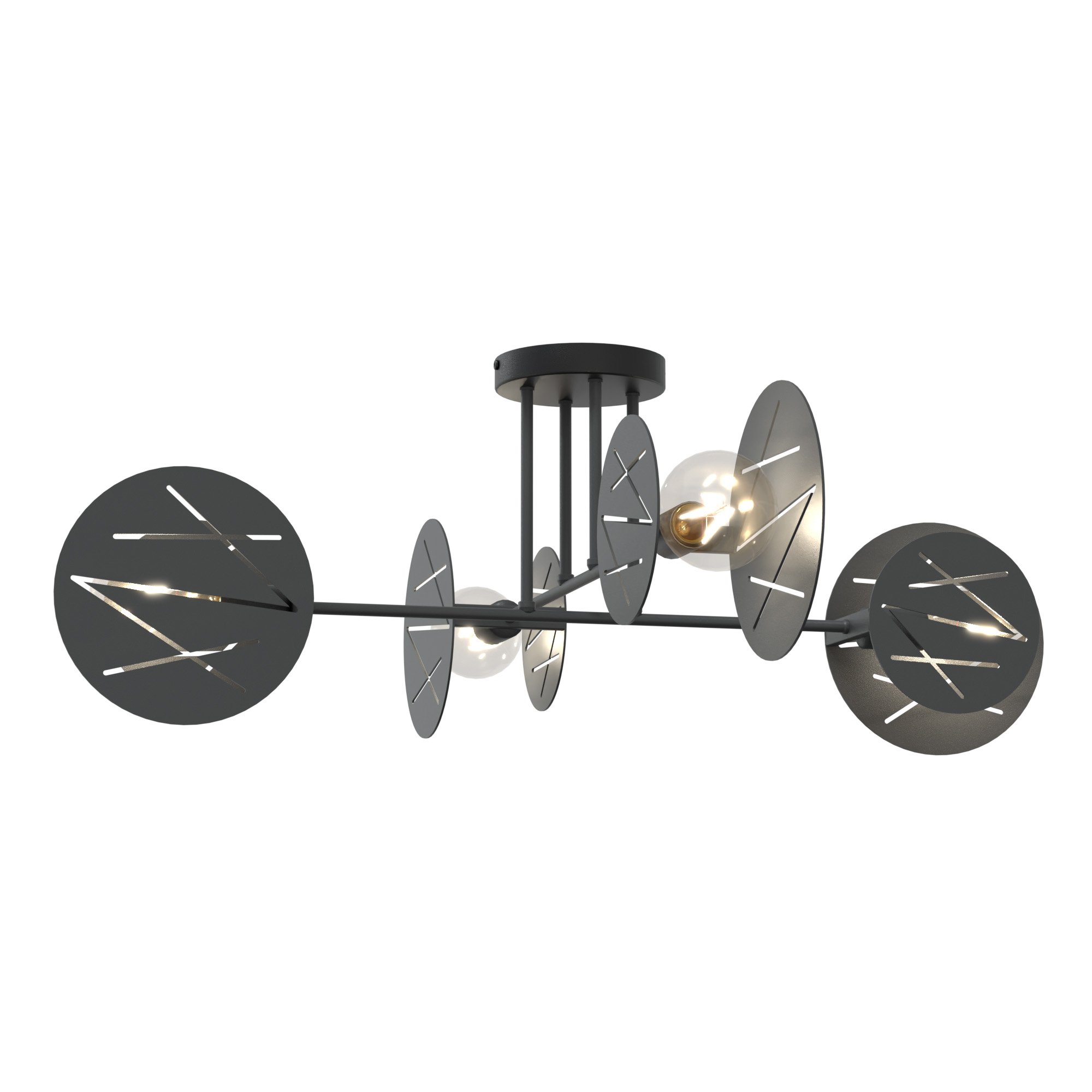 Emibig Frick stropné svietidlo 4x15 W čierna 1415/4