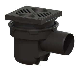 Kessel odtok z pivnice 20 cm čierna 52101