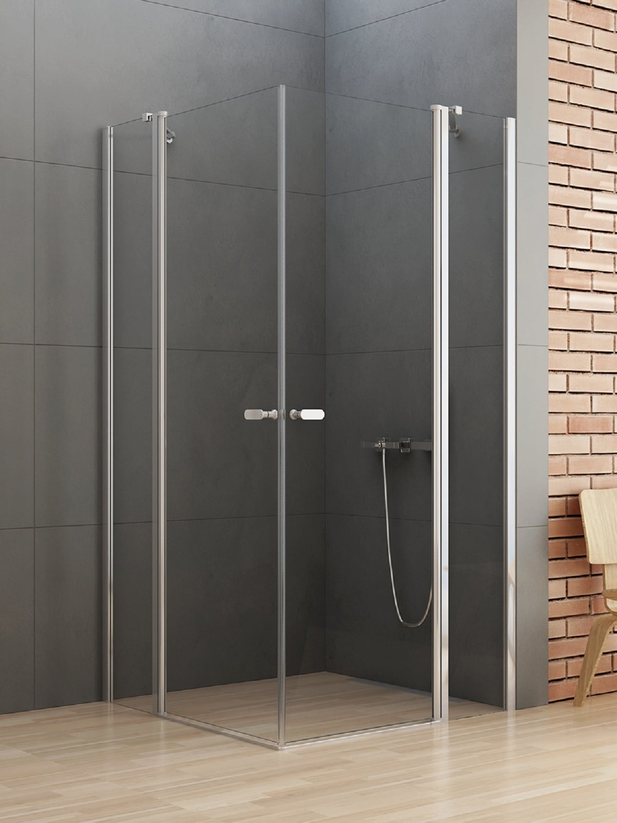 New Trendy New Soleo sprchovací kút 110x100 cm štvorcová chromová lesklé/priehľadné sklo K-0750