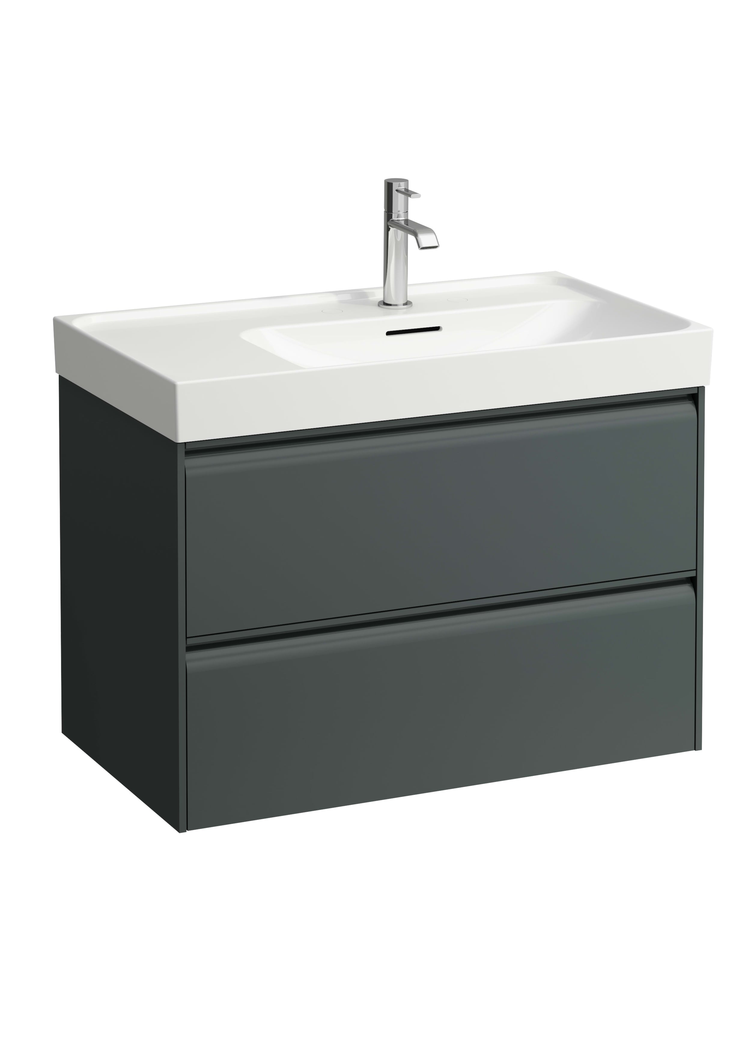 Laufen Meda skrinka 78.4x44.8x51.5 cm závesná kúpeľňová skrinka pod umývadlo sivá H4215920112661