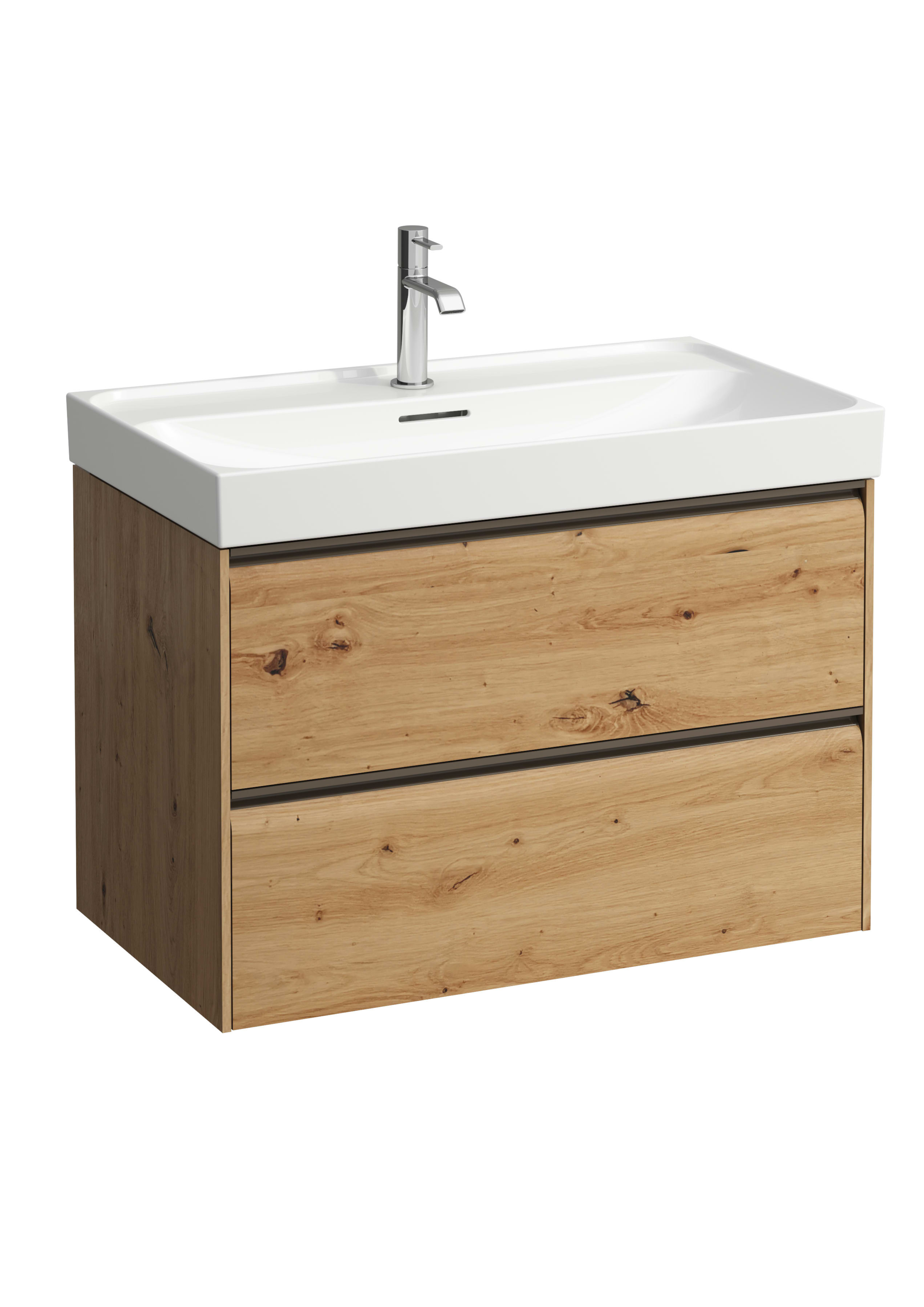 Laufen Meda skrinka 78.4x44.8x51.5 cm závesná kúpeľňová skrinka pod umývadlo dub H4216120112671