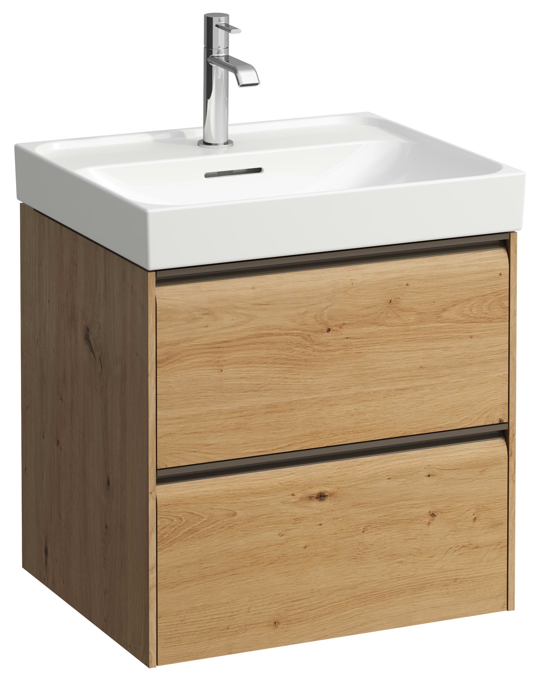 Laufen Meda skrinka 53.4x44.8x51.5 cm závesná kúpeľňová skrinka pod umývadlo dub H4215620112671