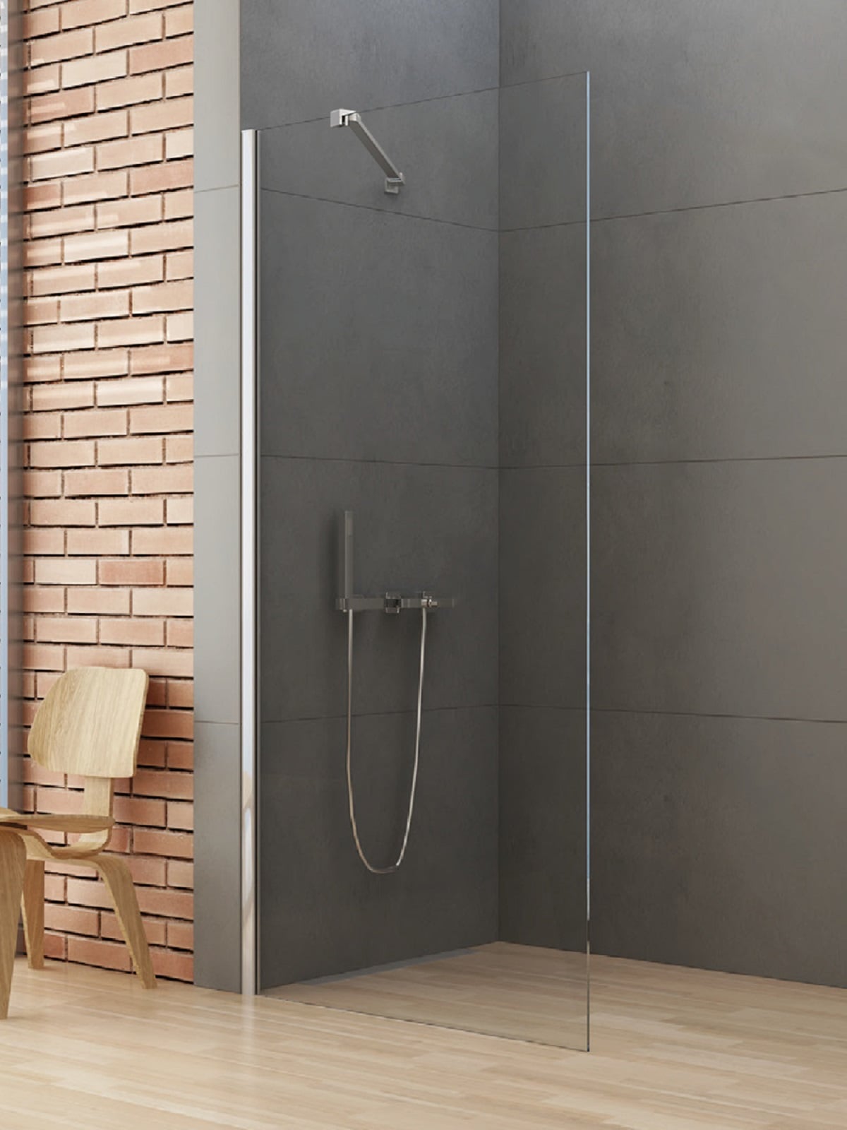 New Trendy New Soleo stena sprchového kúta walk -in 50 cm chróm lesklý/sklo priehľadné K-0747
