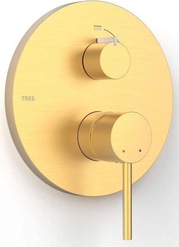 Tres Selection vaňová/sprchová batéria podomietková zlatá 26228110OM
