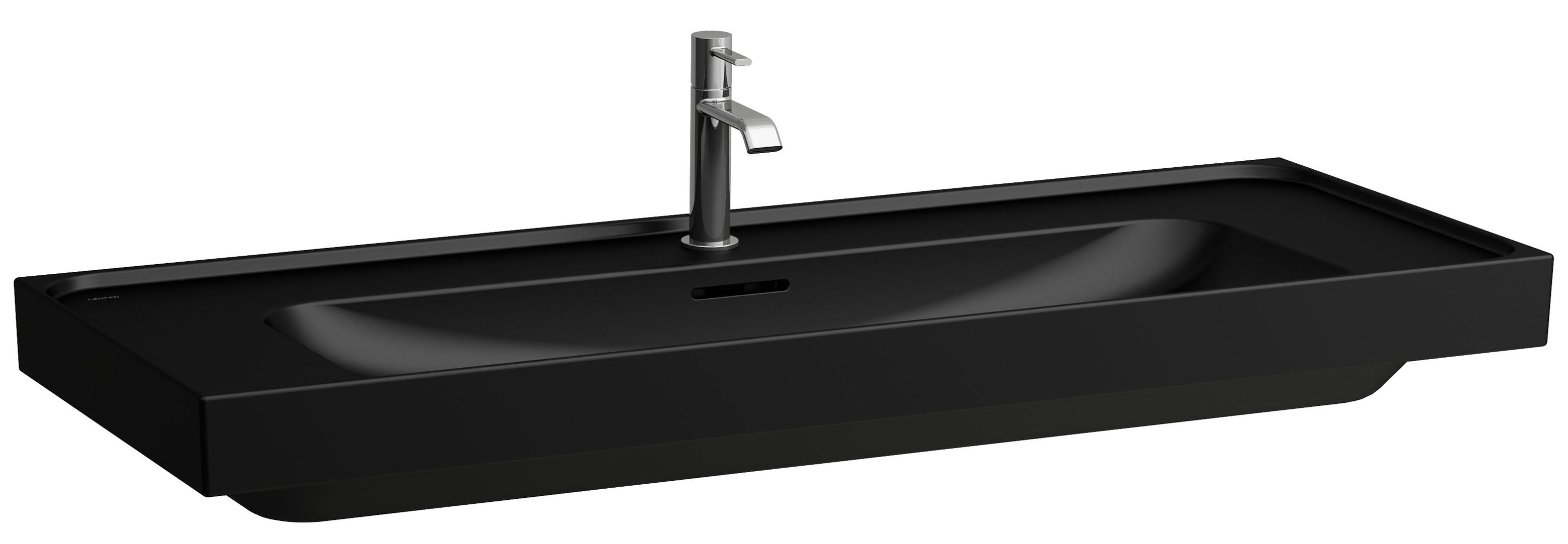 Laufen Meda umývadlo 100x46 cm obdĺžnik klasické umývadlo-umývadlo na nábytok čierna matná H8141117161091