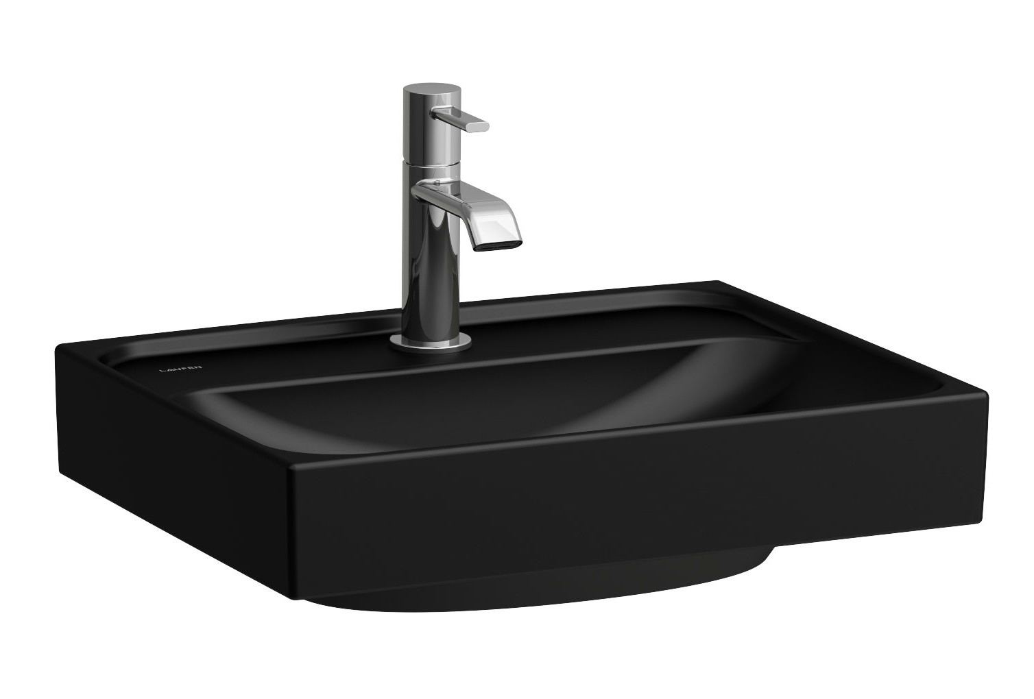 Laufen Meda umývadlo 45x35 cm obdĺžnik klasické umývadlo čierna matná H8161117161041