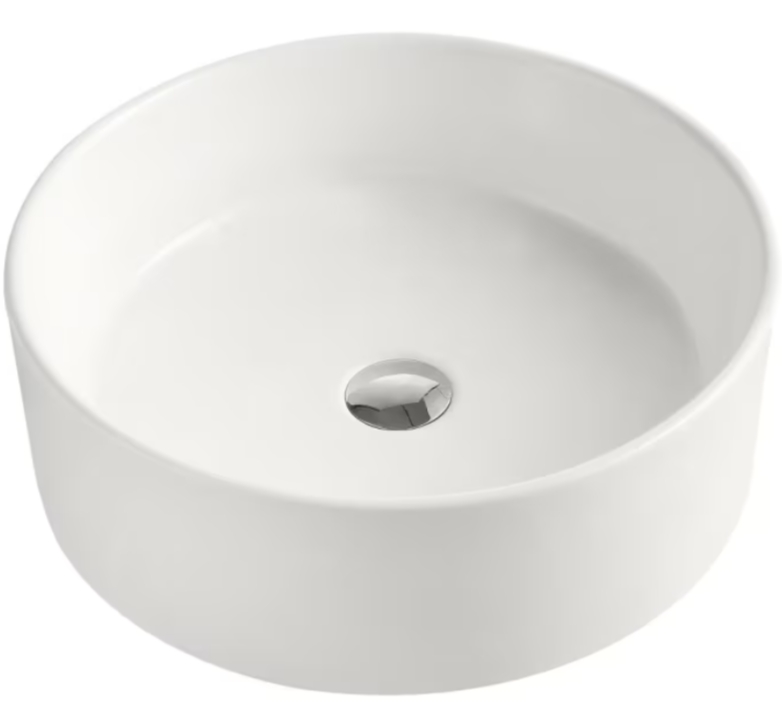 Kronenbach Tube umývadlo 46x46 cm okrúhly pultové umývadlo biela KB759700TU