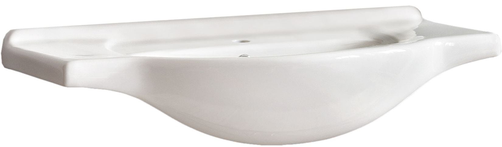 Comad Vintage umývadlo 85x49 cm polokrúhly umývadlo na nábytok biela UM- CFP 85 DP(YS27201-85)