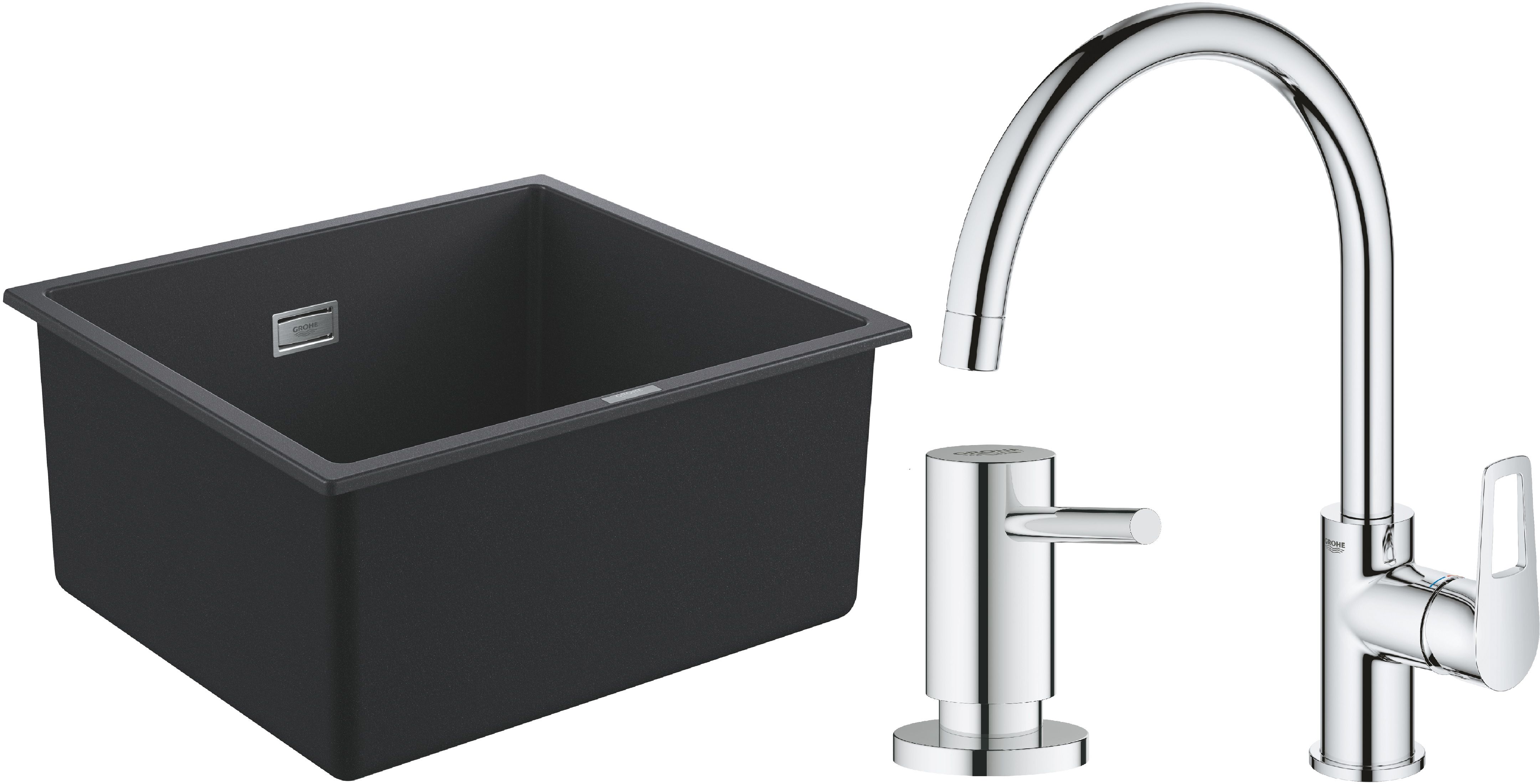 Súprava granitový drez Grohe K700 31653AP0, kuchynská batéria Grohe Bauloop 31368001, 40535000