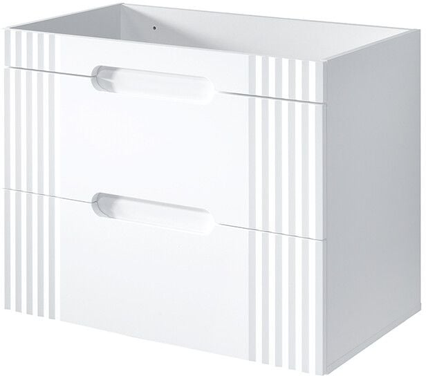 Comad Fiji skrinka 80x46x62 cm závesná kúpeľňová skrinka pod umývadlo biela FIJI WHITE 82-80-D-2S