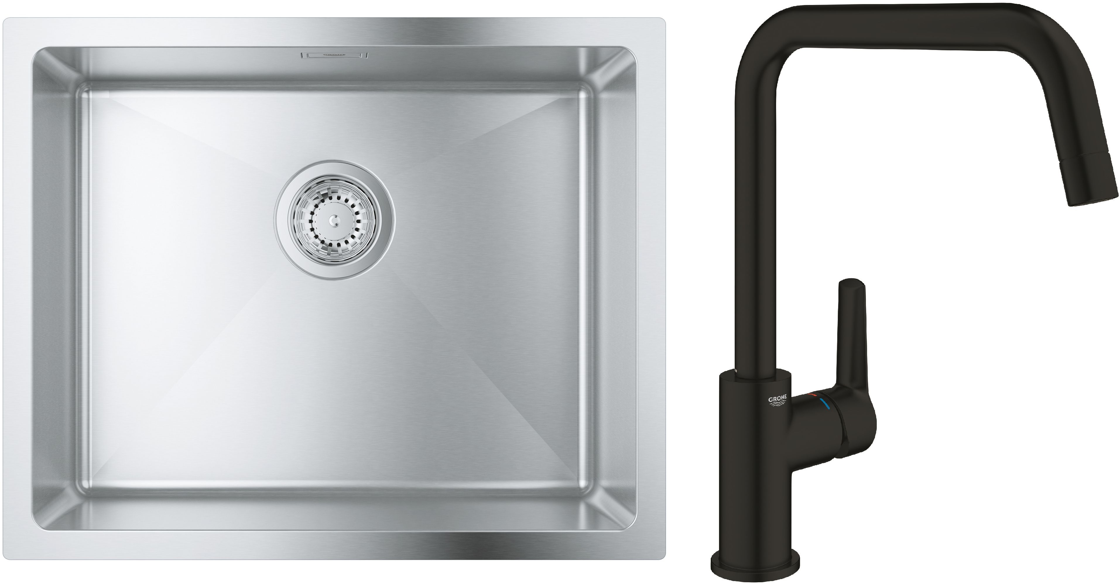 Súprava nerezový drez Grohe K700 31574SD1, kuchynská batéria Grohe Start 304702430