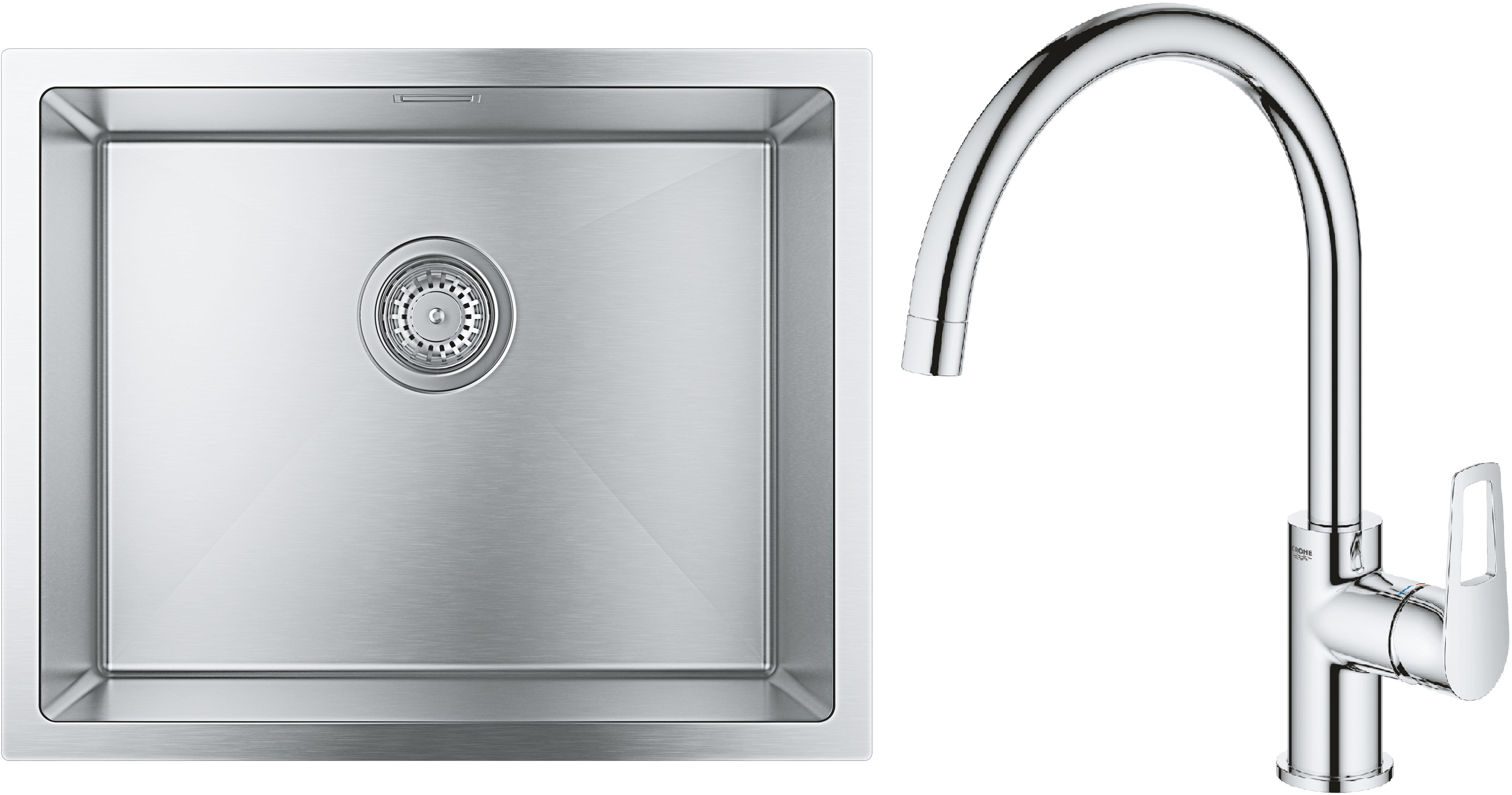 Súprava nerezový drez Grohe K700 31726SD0, kuchynská batéria Grohe Bauloop 31368001