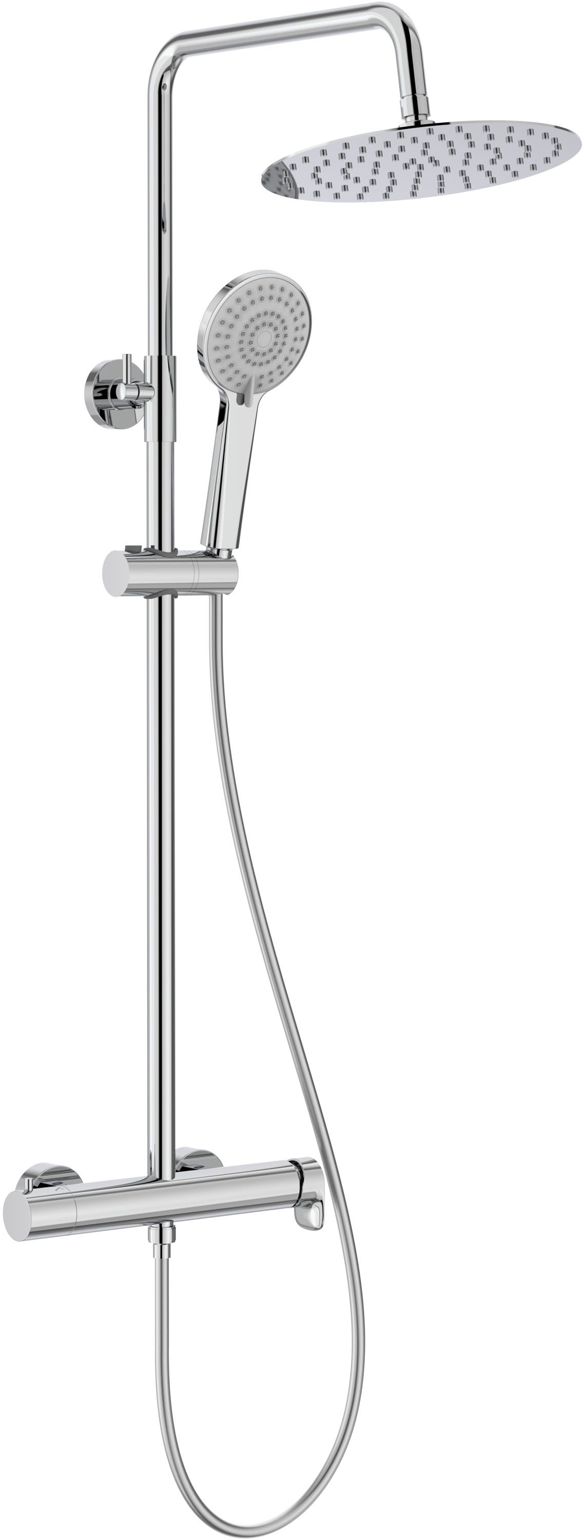 Roca Vega Plus sprchová súprava nástenná s dažďovou sprchou chrómová A5A9A6EC00