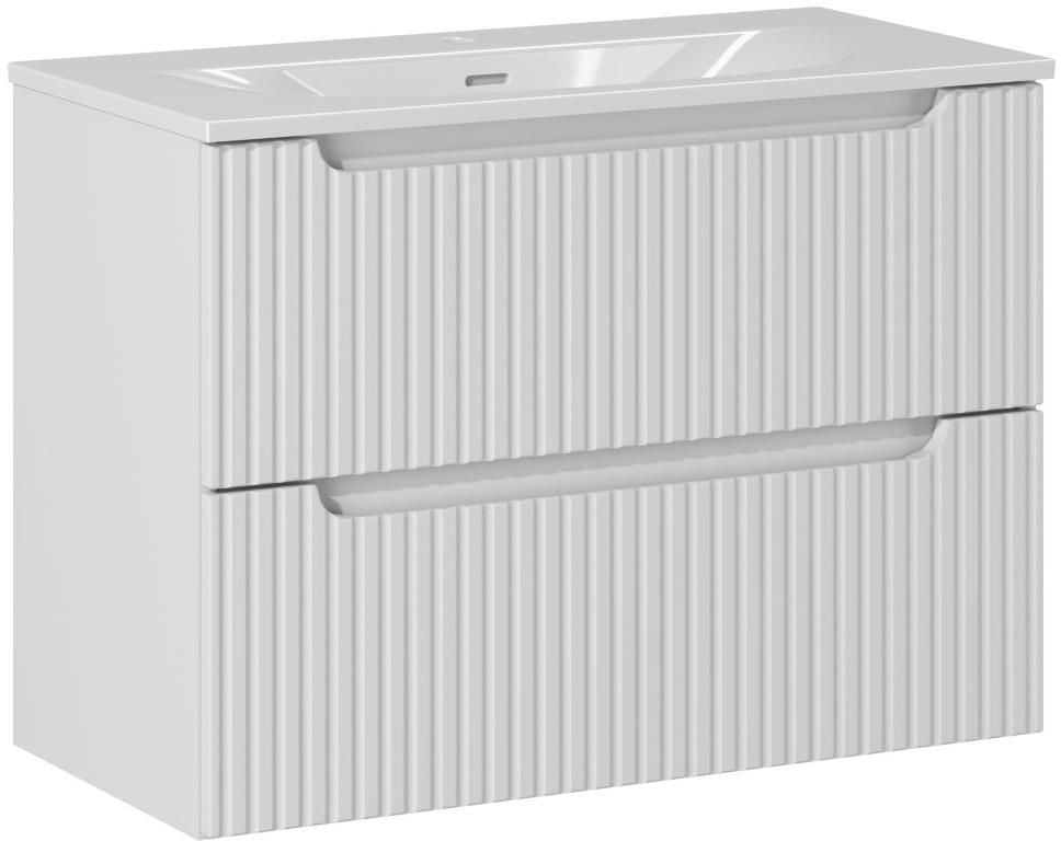 Súprava skrinka Comad Nova White NOVA WHITE 82-80-2S, umývadlo Comad Sky 3 SKY 3 80CM DP (E-8099-3-80)