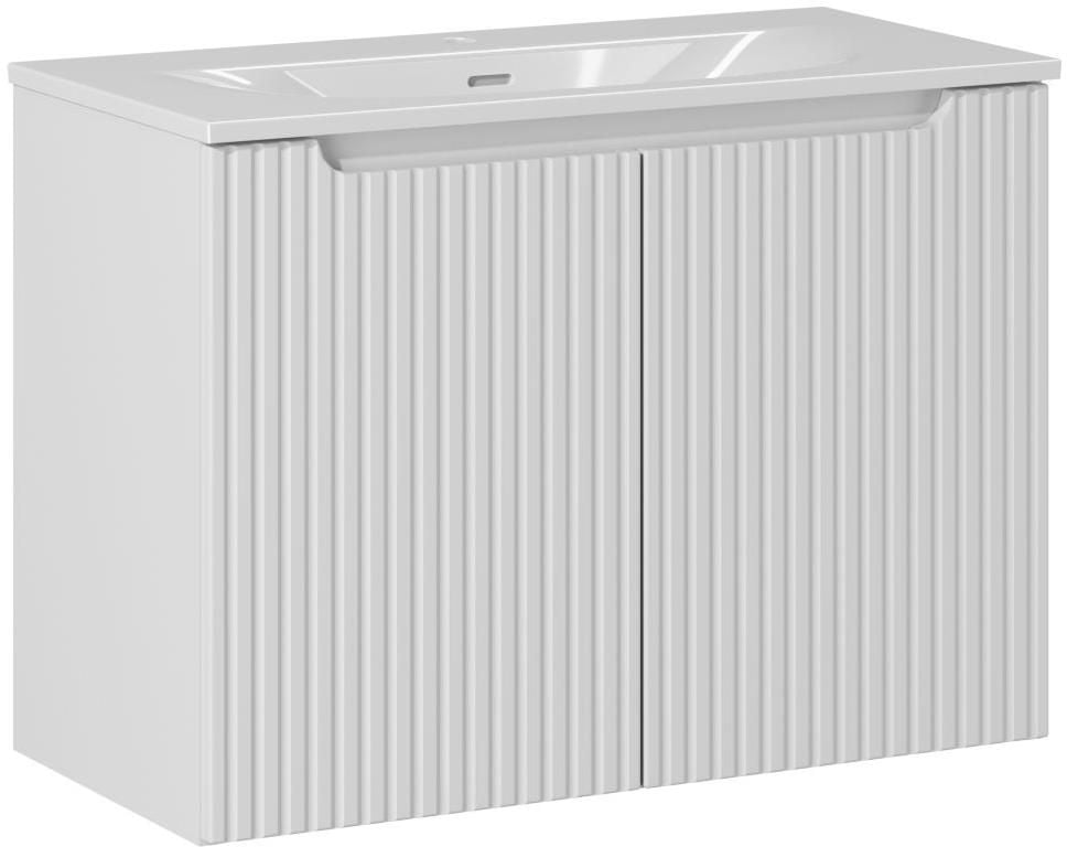 Súprava skrinka Comad Nova White NOVA WHITE 82-80-2D, umývadlo Comad Sky 3 SKY 3 80CM DP (E-8099-3-80)