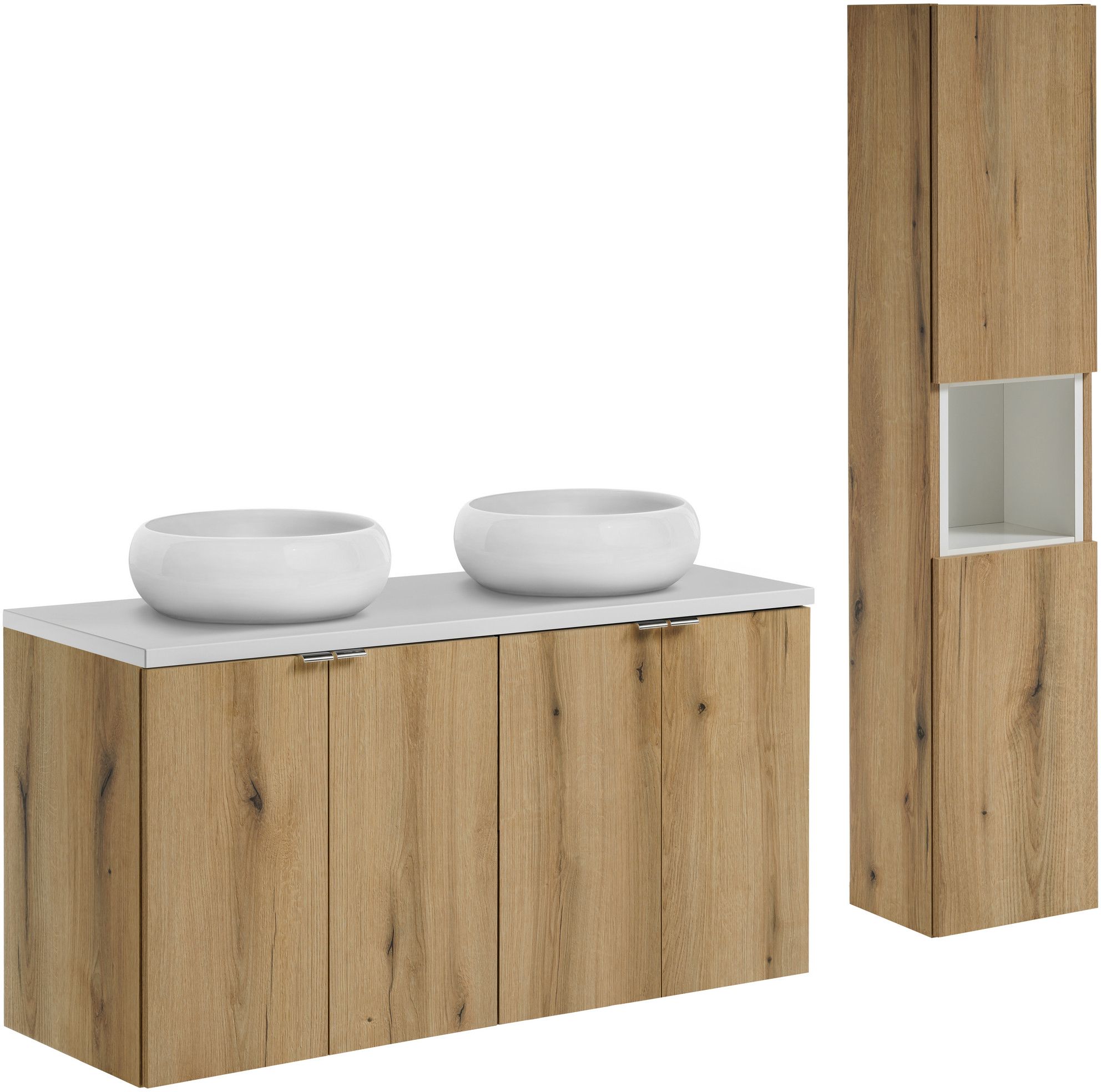 Súprava skrinka Comad Nova Oak NOVA OAK A 80-03-2D(W80-01A), skrinka Comad Nova Oak NOVA OAK A 82-60-2D, NOVA WHITE 89-120, UN-WIKI-SW, NOVA WHITE 83-27-Q