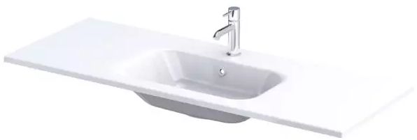 Oristo Are umývadlo 121x46 cm obdĺžnik umývadlo na nábytok biela UME-AR-120-92