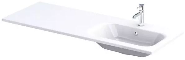 Oristo Are umývadlo 121x46 cm obdĺžnik umývadlo na nábytok biela UME-AR-120-92-P