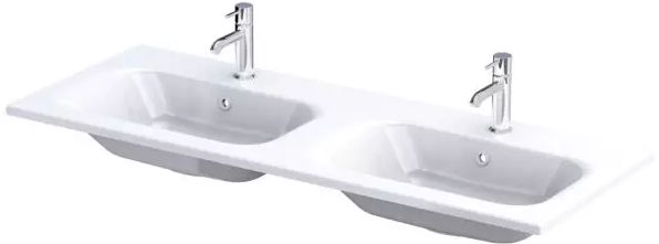 Oristo Are umývadlo 121x46 cm obdĺžnik umývadlo na nábytok biela UME-AR-120-92-D