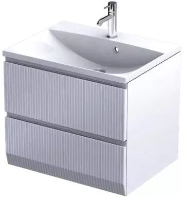 Oristo Brylant skrinka 59.6x45.5x50 cm závesná kúpeľňová skrinka pod umývadlo biela OR36-SD2S-60-2R