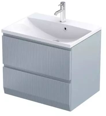 Oristo Brylant skrinka 59.6x45.5x50 cm závesná kúpeľňová skrinka pod umývadlo sivá OR36-SD2S-60-16R