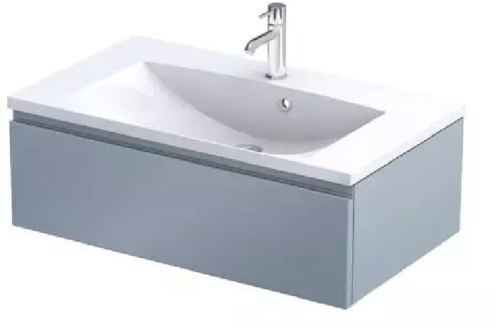 Oristo Brylant skrinka 79.6x45.5x25 cm závesná kúpeľňová skrinka pod umývadlo modrá OR36-SD1S-80-16