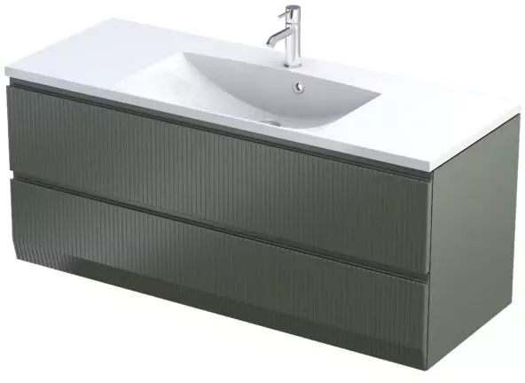 Oristo Brylant skrinka 119.6x45.5x50 cm závesná kúpeľňová skrinka pod umývadlo OR36-SD2S-120-17R