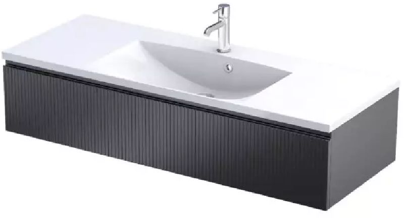 Oristo Brylant skrinka 119.6x45.5x25 cm závesná kúpeľňová skrinka pod umývadlo čierna OR36-SD1S-120-8R